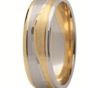 Obrączka z żółtego i białego złota ST-140ZB-k