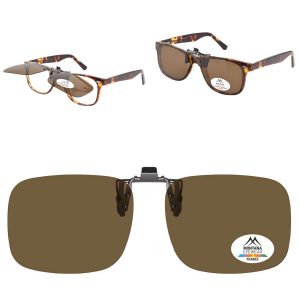 Nakładki przeciwsłoneczne polaryzacyjne na okulary korekcyjne C8B brązowe