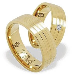 Obrączka z żółtego złota ŁZ-04Z-EXTRA light-m