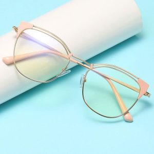 Okulary kocie do komputera damskie z filtrem BLUE Light zerówki 2565-3