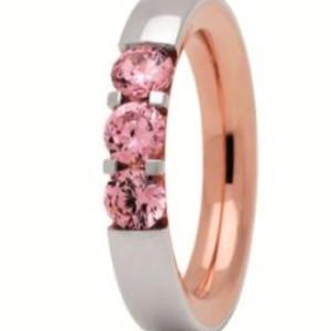Obrączka z czerwonego i białego złota ST-273CB-k