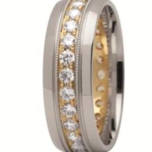 Obrączka z żółtego i białego złota ST-181ZB-m