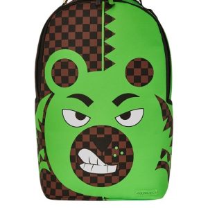 PLECAK Z WZOREM I LOGO "GREEN MONEY BEAR"