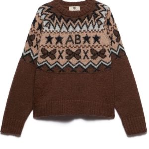 SWETER Z WZOREM I LOGO "MIRA"