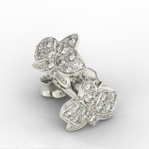 Kolczyki z białego złota z diamentami BPK-45B