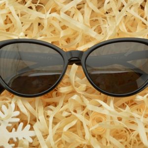 Kocie Oczy czarne przeciwsłoneczne okulary damskie z polaryzacją POL-201