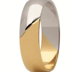 Obrączka z żółtego i białego złota ST-75ZB-m