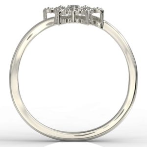 Pierścionek śnieżynka z cyrkoniami LP-8608B-C