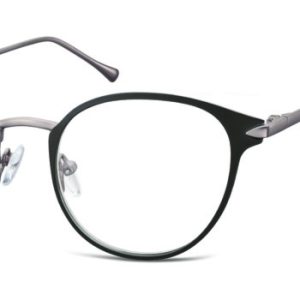 Oprawki okularowe kocie oczy damskie stalowe Sunoptic 940 czarno-grafitowe