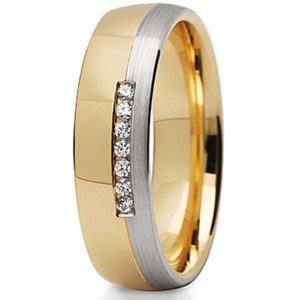 Obrączka z żółtego i białego złota ST-285ZB-k