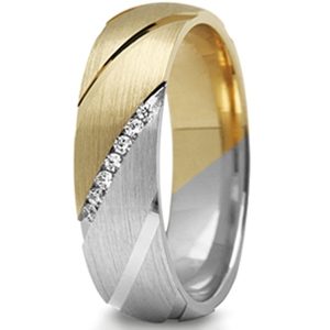 Obrączka z żółtego i białego złota ST-280ZB-m