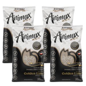 AnimaxKot Golden Line 3mm, żwirek zbrylający dla kota peletka 3mm - opakowanie 20L - 80l