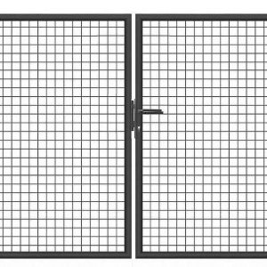 Brama ogrodowa SX 4,00 x 1,70 m - antracyt , zielona