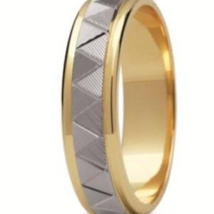 Obrączka z żółtego i białego złota ST-95ZB-m