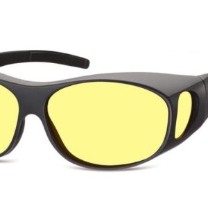 Żółte Okulary z Polaryzacją HD Fit Over dla Kierowców, nakładane na Korekcyjne FO1i