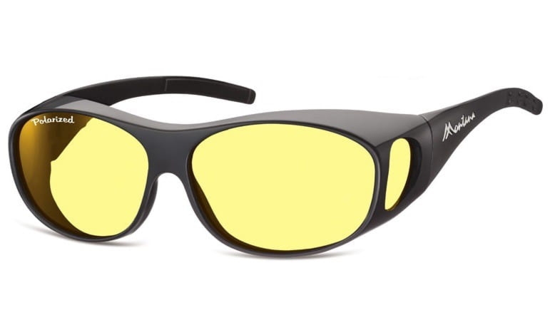 Żółte Okulary z Polaryzacją HD Fit Over dla Kierowców, nakładane na Korekcyjne FO1i