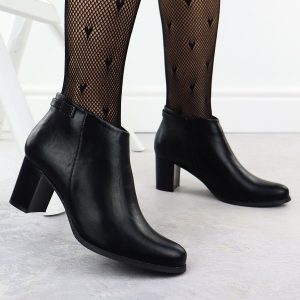 Klasyczne botki damskie na słupku Jezzi ASA125-36