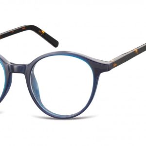 Okulary oprawki zerówki korekcyjne lenonki Unisex Sunoptic AC23G niebieski + panterka