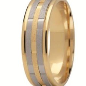 Obrączka z żółtego i białego złota ST-90ZB-m