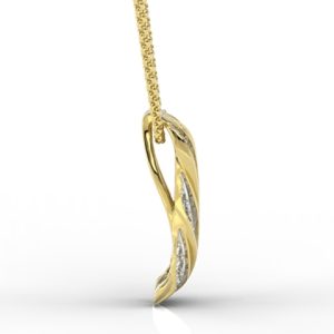 Wisiorek z żołtego złota z diamentami JPW-68Z-R