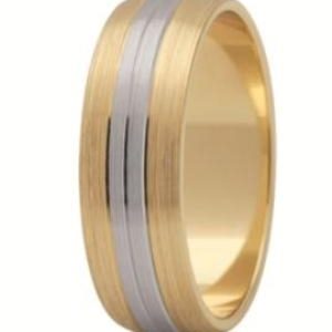 Obrączka z żółtego i białego złota ST-155ZB-m