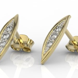 Kolczyki z żółtego złota z brylantami APK-97Z