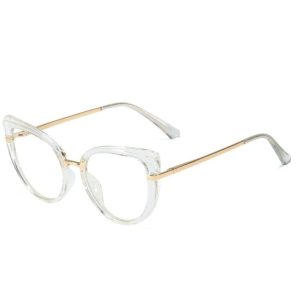 Okulary kocie do komputera damskie z filtrem BLUE Light zerówki 2582-5