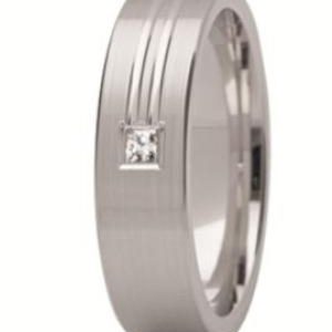 Obrączka z białego złota ST-214B-m