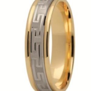 Obrączka z żółtego i białego złota ST-200ZB-m