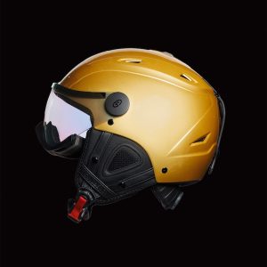 LIMITOWANA KOLEKCJA GOLDBERGH GOLD EXCLUSIVE KASK NARCIARSKI Z WBUDOWANYMI GOGLAMI "GLITZ"