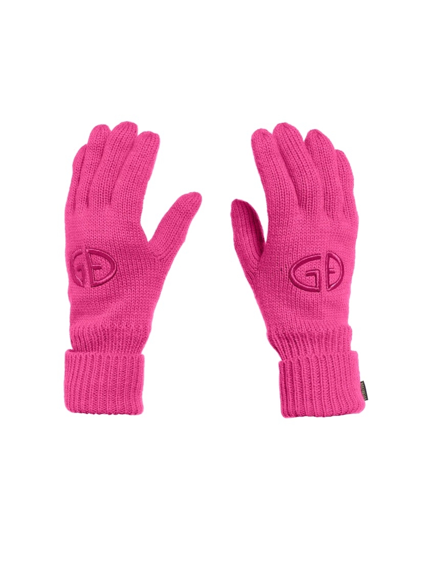 DZIANINOWE RĘKAWICZKI Z LOGO "VANITY"