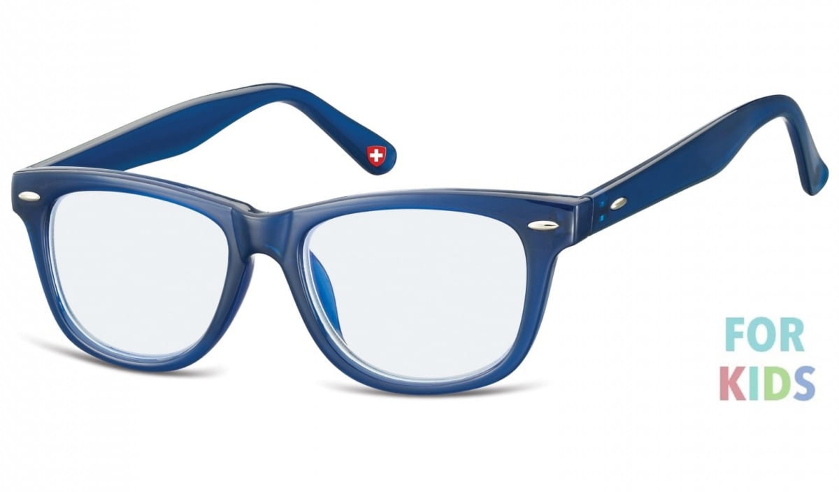 Dziecięce okulary z Filtrem Niebieskim do komputera zerówki Nerdy KBLF1B Granatowe