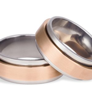 Obrączka z tytanu i czerwonego złota SWTRG-27/8-m