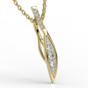 Wisiorek z żółtego złota z diamentami APW-97Z-R