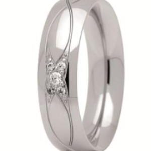 Obrączka z białego złota ST-278B-m