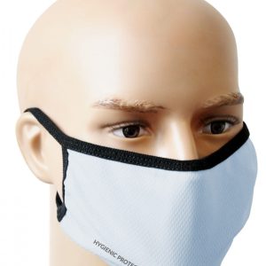 Bawełniana błękitna maseczka na twarz - maska ochronna WIELORAZOWA MS-N2W