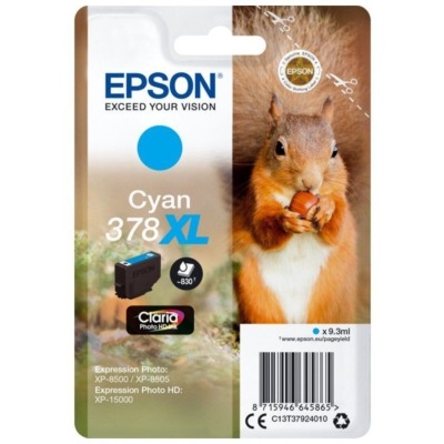 Tusz Oryginalny Epson 378 XL (C13T37924010) (Błękitny) - DARMOWA DOSTAWA w 24h