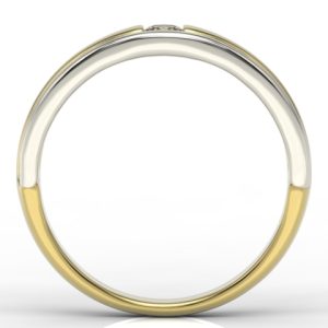 Pierścionek zaręczynowy z żółtego i białego złota z diamentem JP-8810ZB
