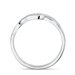 Pierścionek z białego złota z diamentami BP-17B