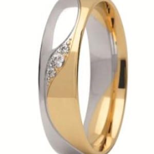 Obrączka z żółtego i białego złota ST-276ZB-m