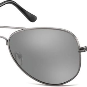 Srebrne Pilotki okulary lustrzane aviator MS94