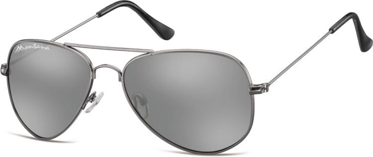 Srebrne Pilotki okulary lustrzane aviator MS94