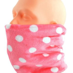 Dzieciecy Komin - Czapka - Szalik - Chusta - Kominiarka, Rozowy w kropki - 17