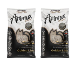 AnimaxKot Golden Line 3mm, żwirek zbrylający dla kota peletka 3mm - opakowanie 20L - 40l