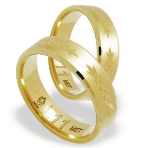 Obrączka z żółtego złota ŁL-11Z-light-k