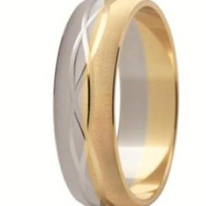 Obrączka z żółtego i białego złota ST-205ZB-m