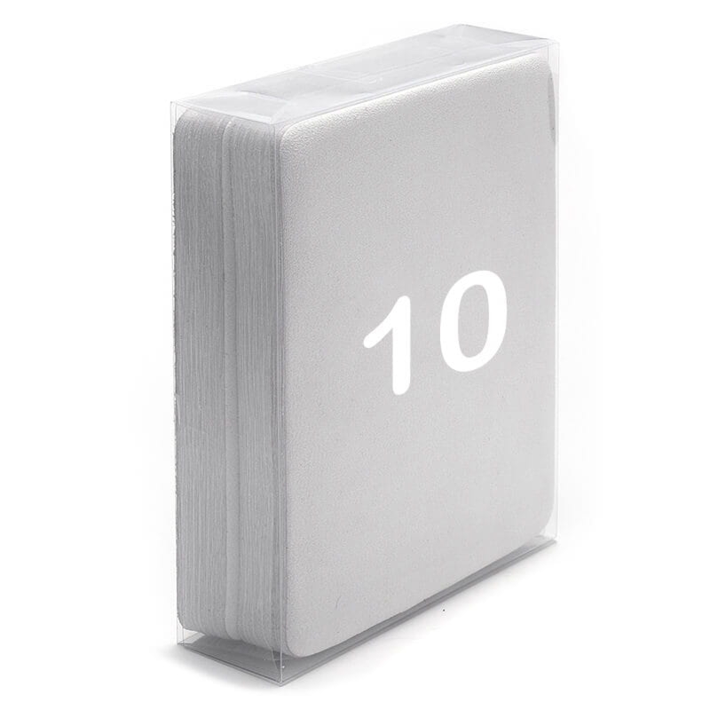 10x Ściereczka do czyszczenia i pielęgnacji okularów z Mikrofibry 17,5 x 14,5 Szara