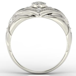 Pierścionek z białego złota z brylantami AP-9924B