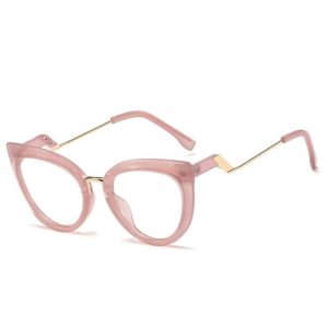 Okulary kocie do komputera damskie z filtrem BLUE Light zerówki 2570-3