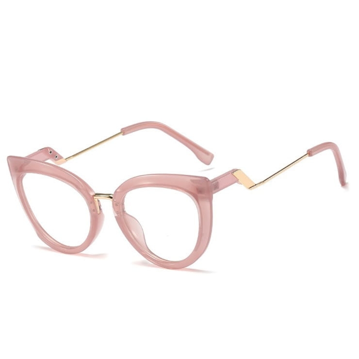 Okulary kocie do komputera damskie z filtrem BLUE Light zerówki 2570-3